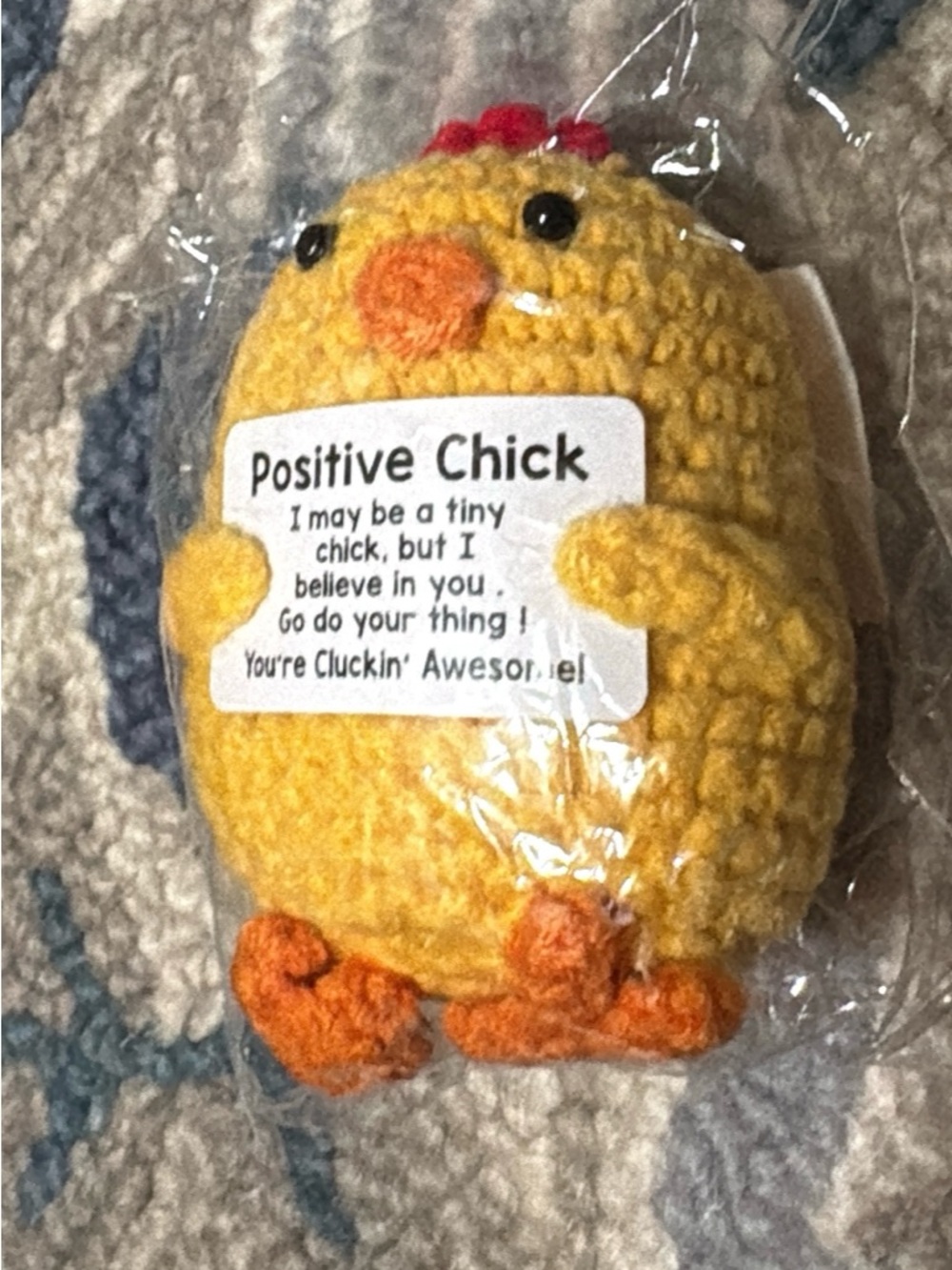 Positive Chick Yellow Crochet Small Pet Toy